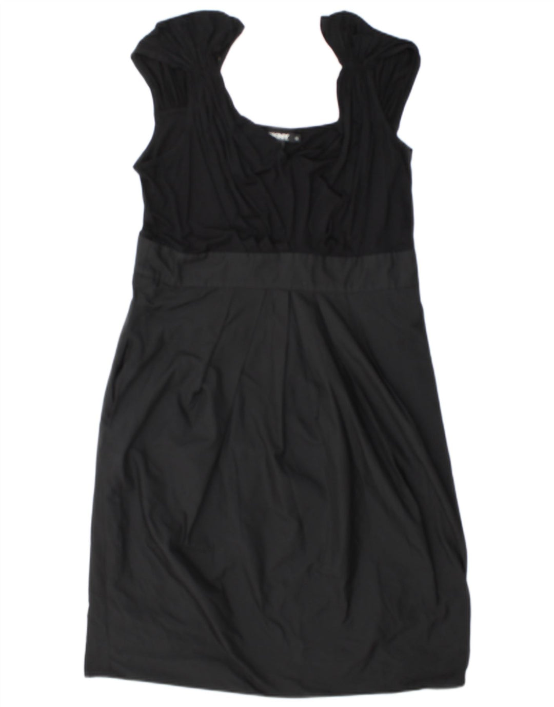 Dkny Womens Shift Dress US 14 XL Black Colourblock Viscose