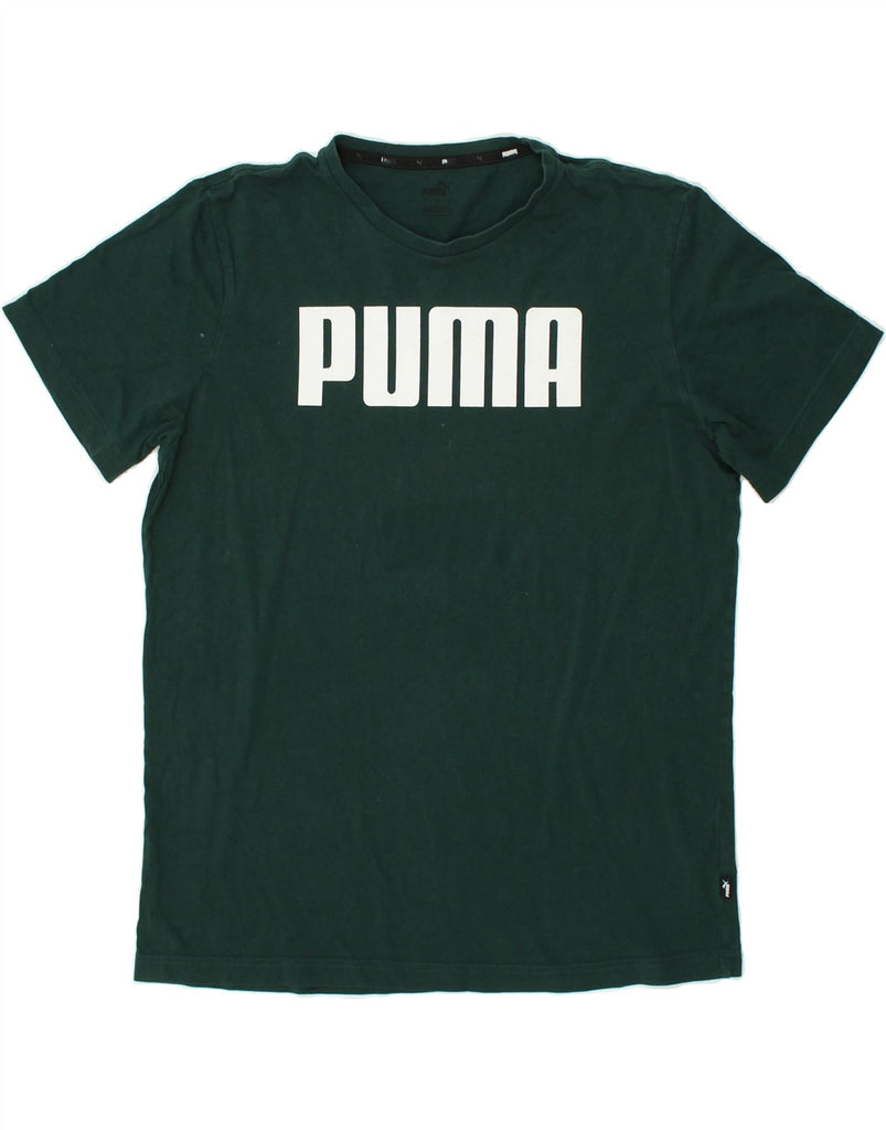 PUMA Mens Graphic T-Shirt Top Large Green Cotton | Vintage Puma | Thrift | Second-Hand Puma | Used Clothing | Messina Hembry 