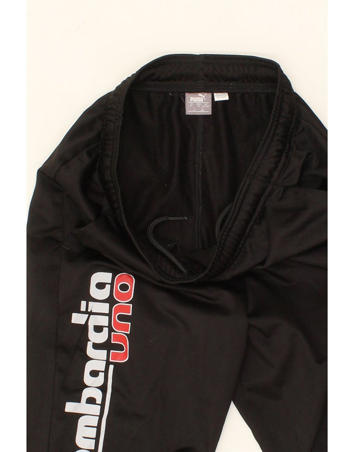 PUMA Boys Graphic Tracksuit Trousers 13-14 Years  Black Polyester Vintage Puma and Second-Hand Puma from Messina Hembry 