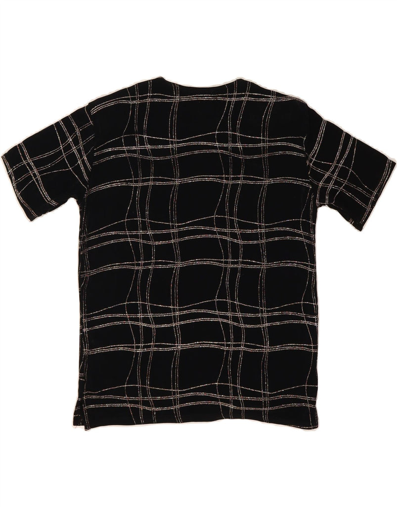 VINTAGE Womens T-Shirt Top UK 16 Large Black Geometric Vintage Vintage and Second-Hand Vintage from Messina Hembry 
