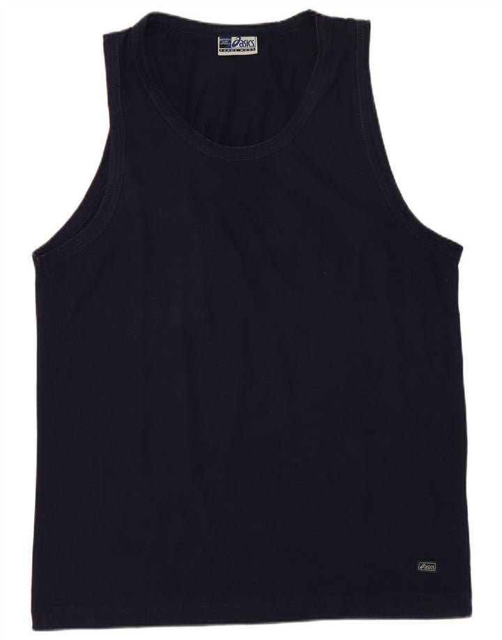 Asics Mens Vest Top XL Navy Blue Cotton