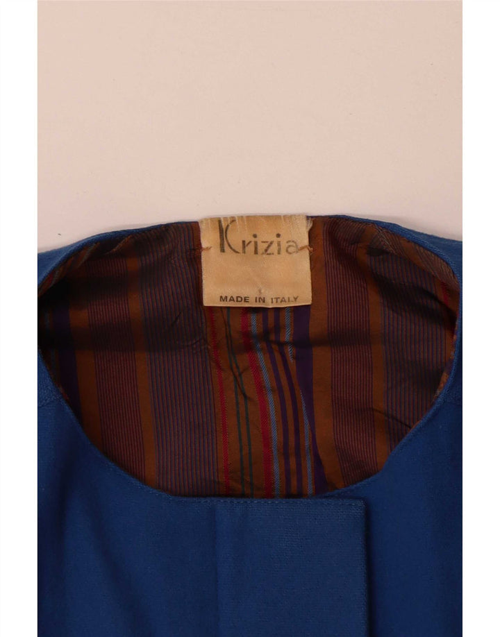 Krizia Womens Bolero Jacket UK 14 Medium Blue