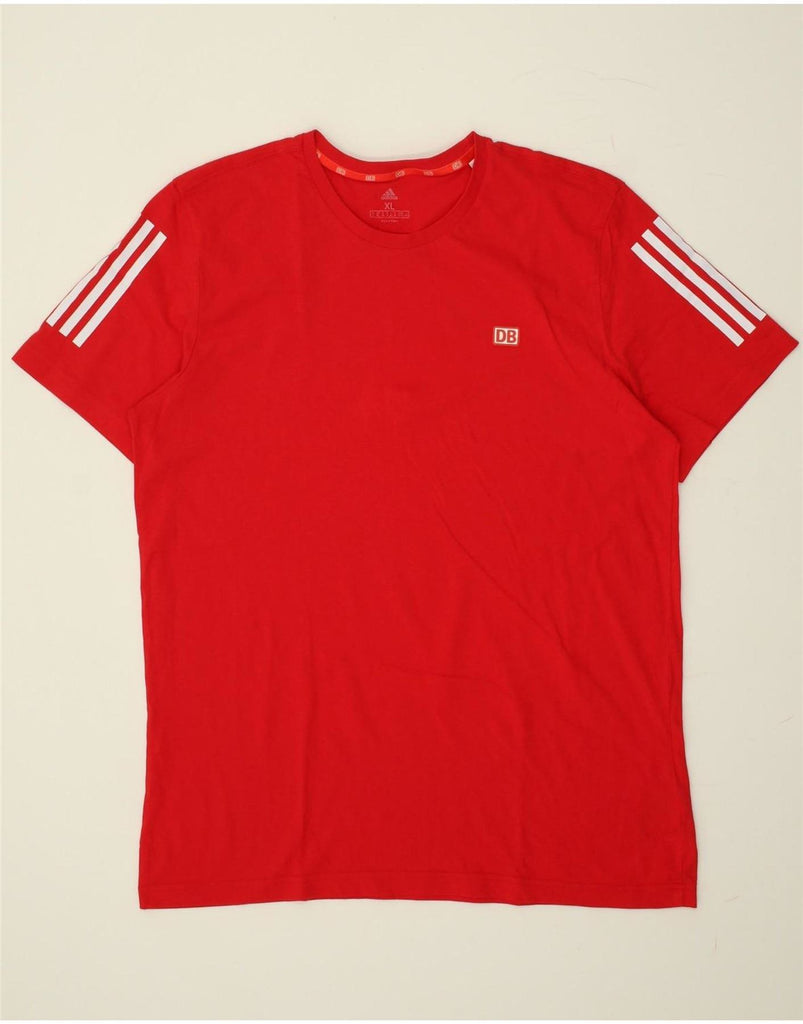 ADIDAS Mens T-Shirt Top XL Red Cotton Vintage Adidas and Second-Hand Adidas from Messina Hembry 