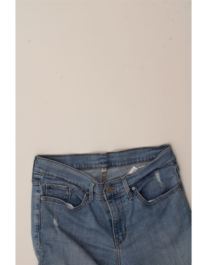 LEVI'S Womens Distressed Denim Shorts W29 Medium  Blue Cotton Vintage Levi's and Second-Hand Levi's from Messina Hembry 