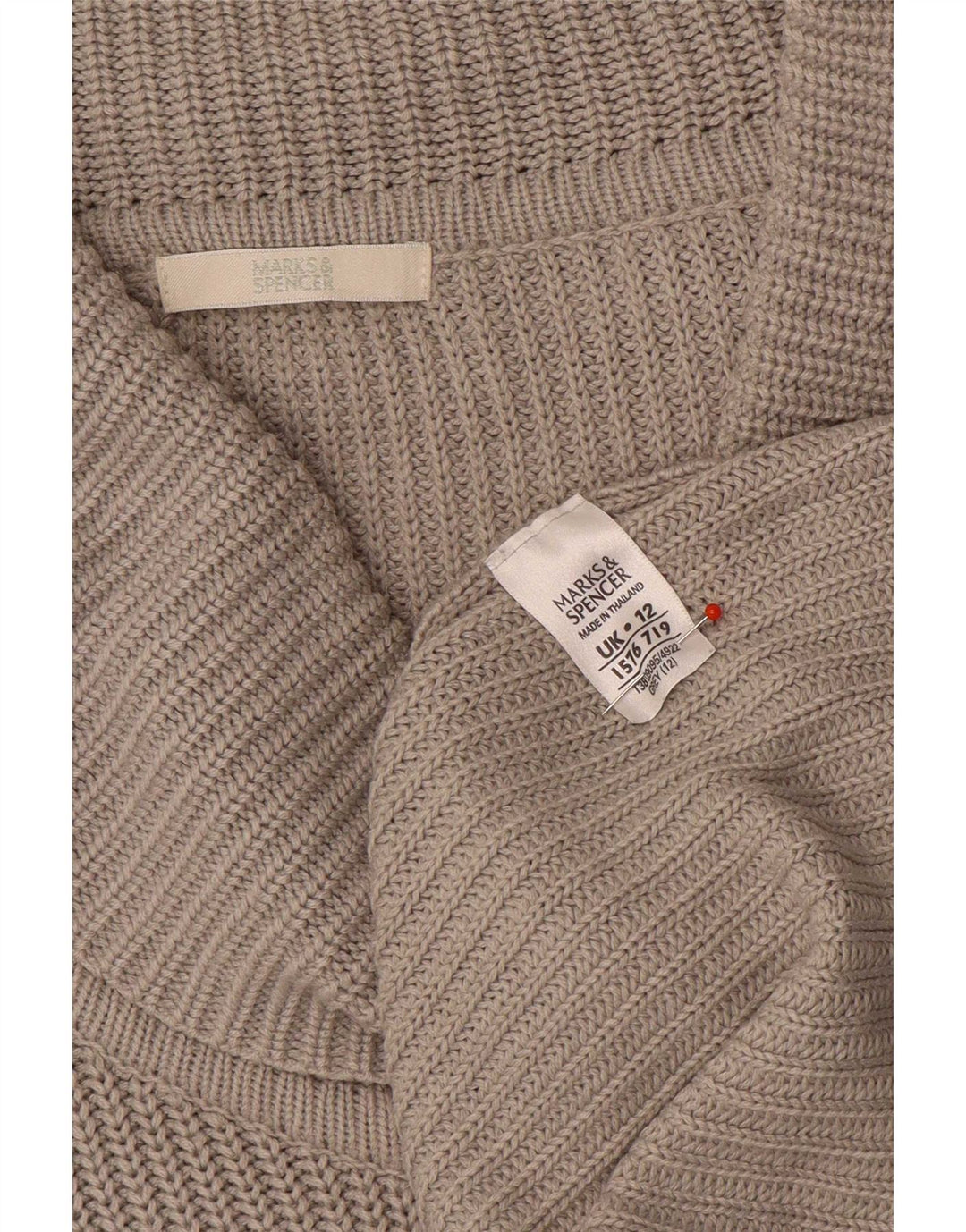 Marks & Spencer Womens Long Sleeve Roll Neck Jumper Dress UK 12 Medium Grey