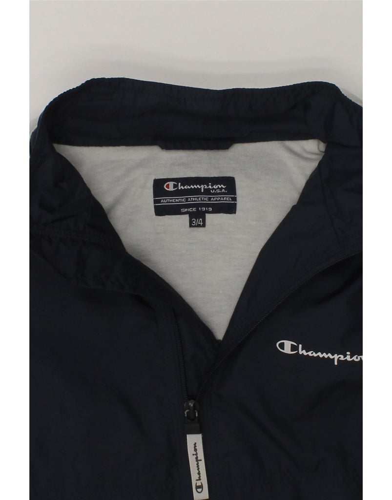 CHAMPION Boys Hooded Rain Jacket 3-4 Years Navy Blue Polyamide | Vintage Champion | Thrift | Second-Hand Champion | Used Clothing | Messina Hembry 