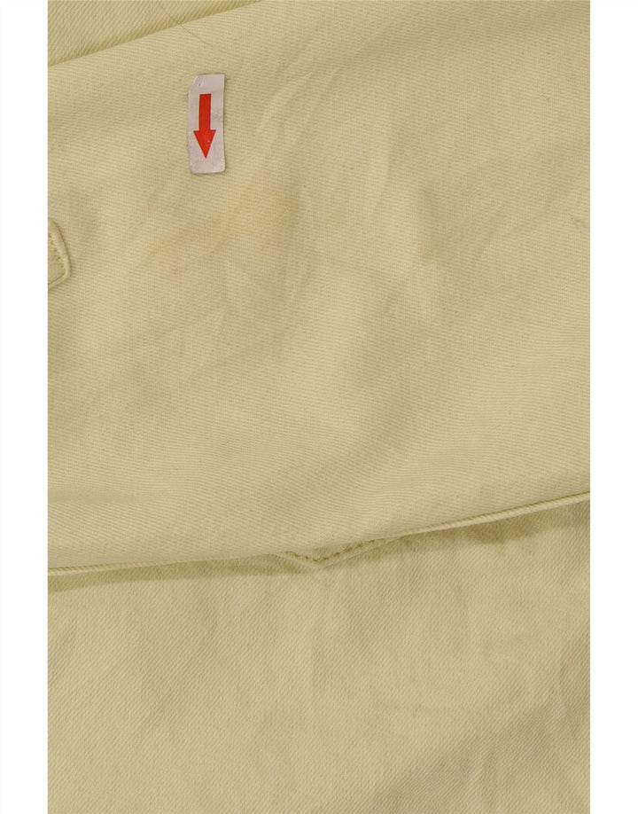 Zara Mens Shirt Medium Yellow Cotton