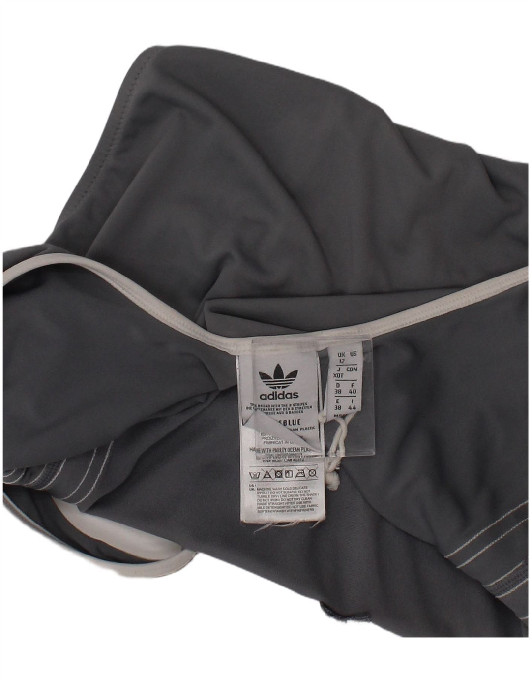 Adidas Womens Swimwear UK 12 Medium Grey Polyester Sports