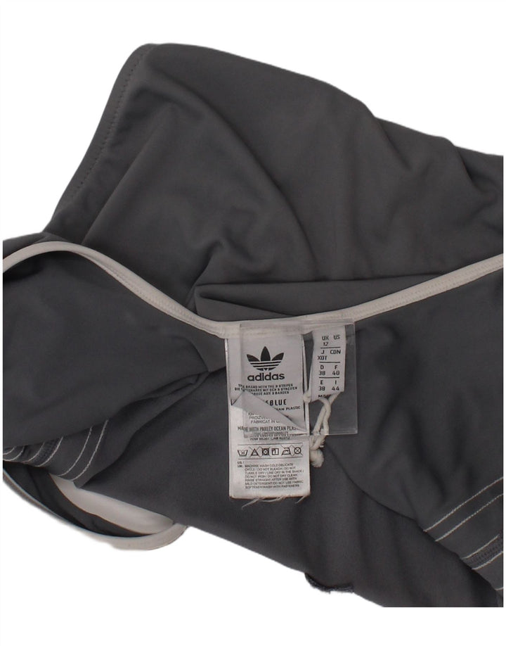 Adidas Womens Swimwear UK 12 Medium Grey Polyester Sports