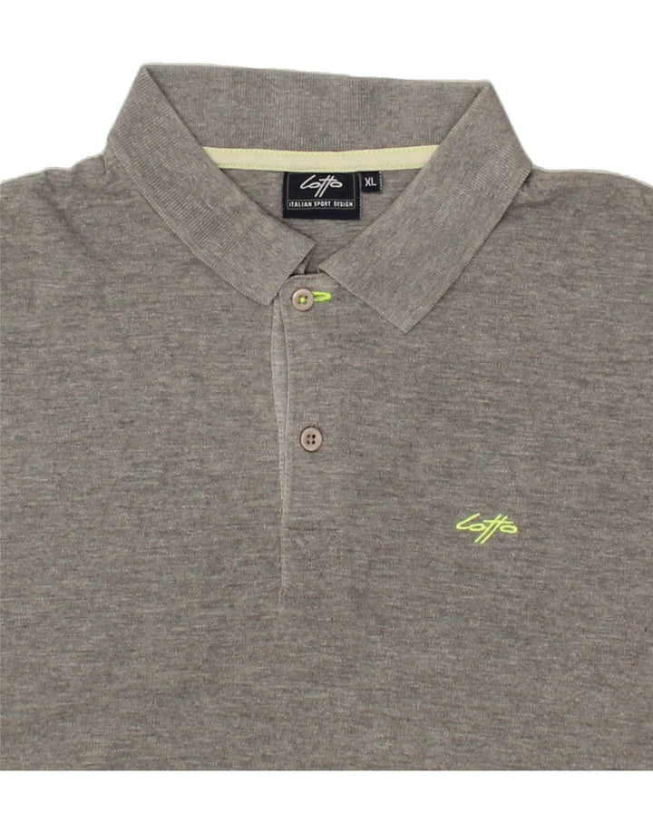LOTTO Mens Polo Shirt XL Grey Cotton Vintage Lotto and Second-Hand Lotto from Messina Hembry 