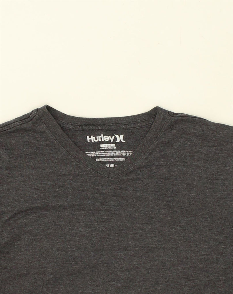 HURLEY Mens T-Shirt Top Large Grey Cotton | Vintage Hurley | Thrift | Second-Hand Hurley | Used Clothing | Messina Hembry 