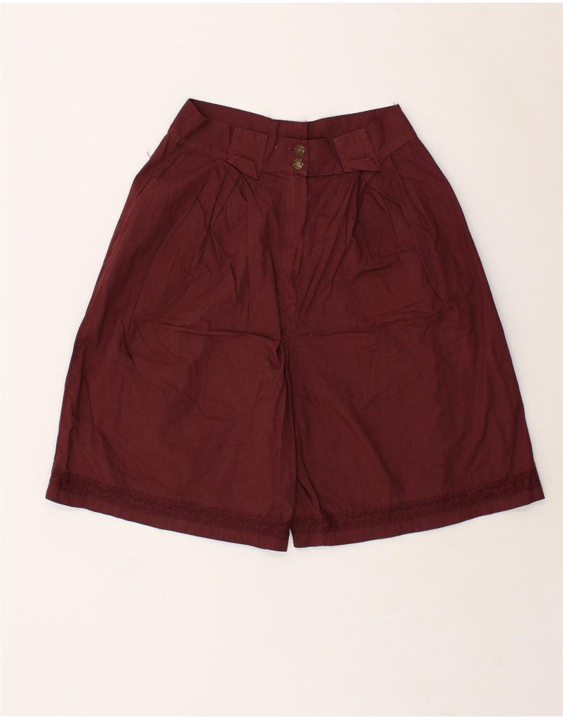 VINTAGE Womens Chino Shorts IT 44 Medium W26 Burgundy Cotton | Vintage Vintage | Thrift | Second-Hand Vintage | Used Clothing | Messina Hembry 