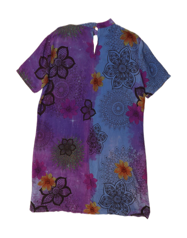Desigual Womens Graphic Shift Dress EU 42 Large Multicoloured Floral