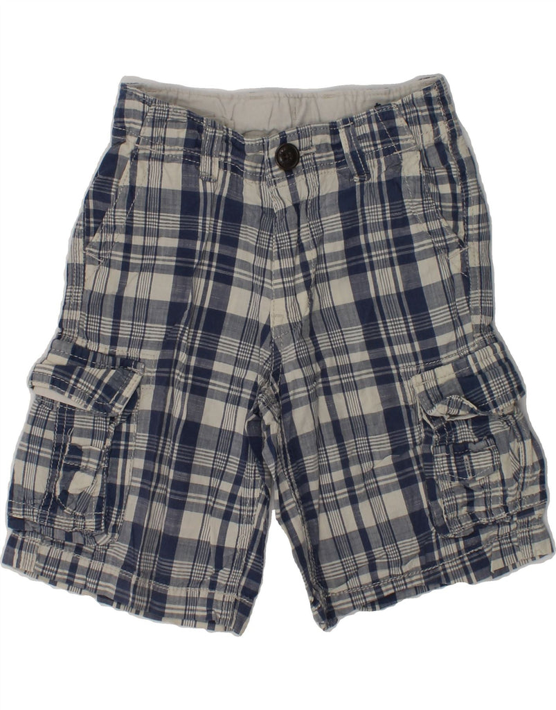 GAP Boys Cargo Shorts 3-4 Years W20  Blue Check Cotton | Vintage Gap | Thrift | Second-Hand Gap | Used Clothing | Messina Hembry 