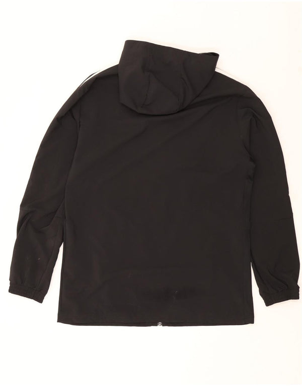 Adidas Mens Aeroready Hooded Tracksuit Top Jacket Large Black Polyester