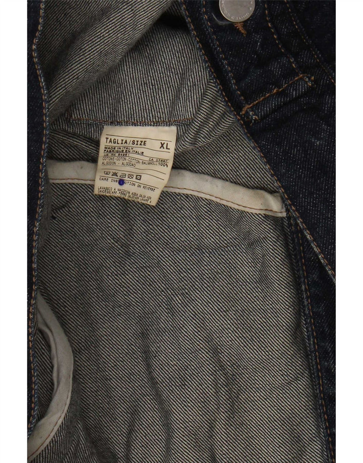 Benetton Womens Denim Jacket UK 18 XL Navy Blue