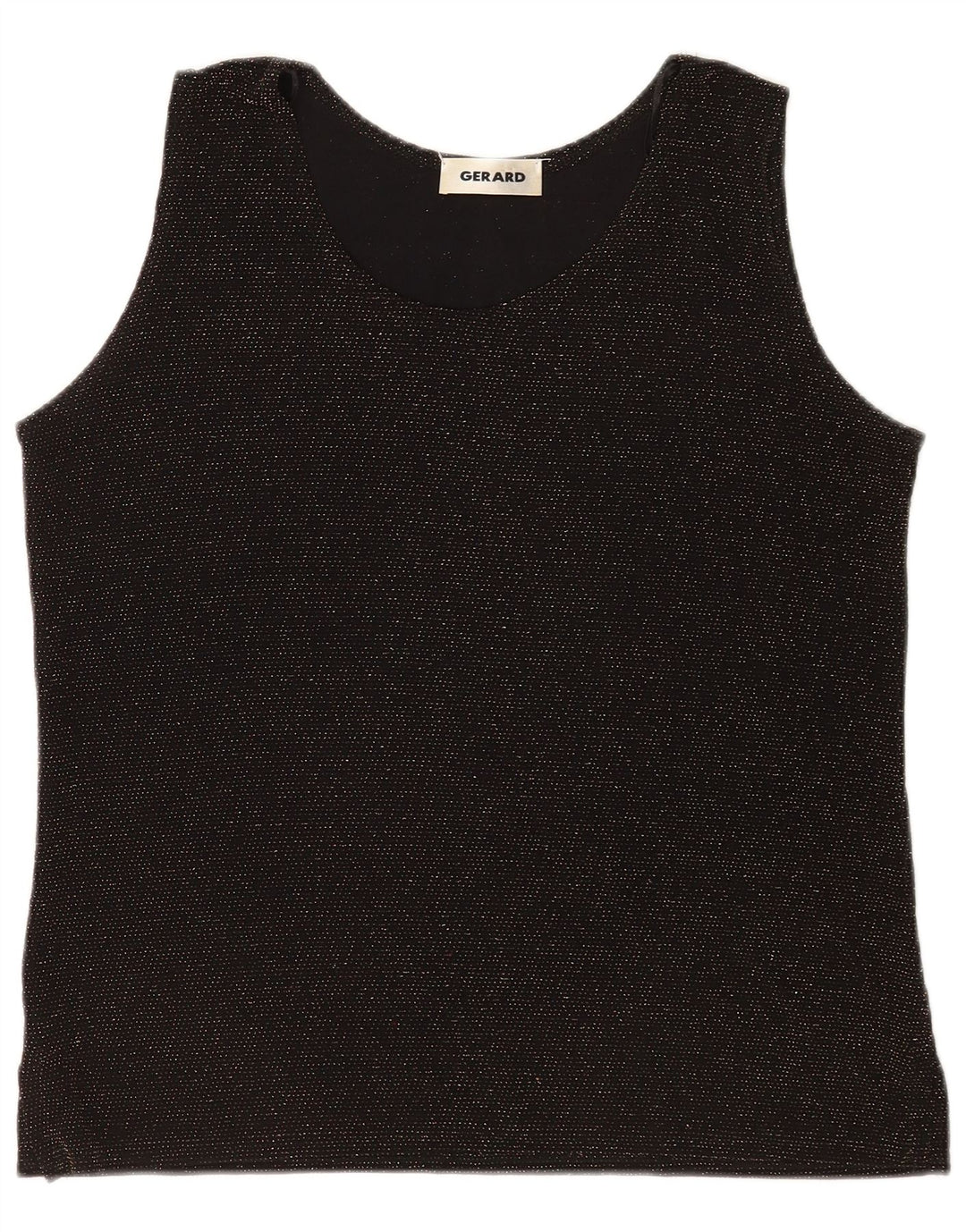 Gerard Womens Sleeveless Blouse Top UK 14 Medium Black Flecked