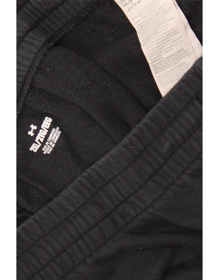 Under Armour Mens Tracksuit Trousers Joggers 2XL Black Polyester