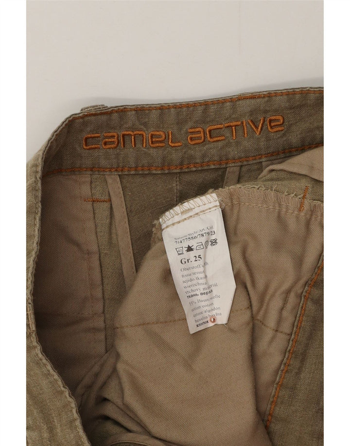 CAMEL ACTIVE Mens Straight Chino Trousers W36 L27 Khaki Cotton