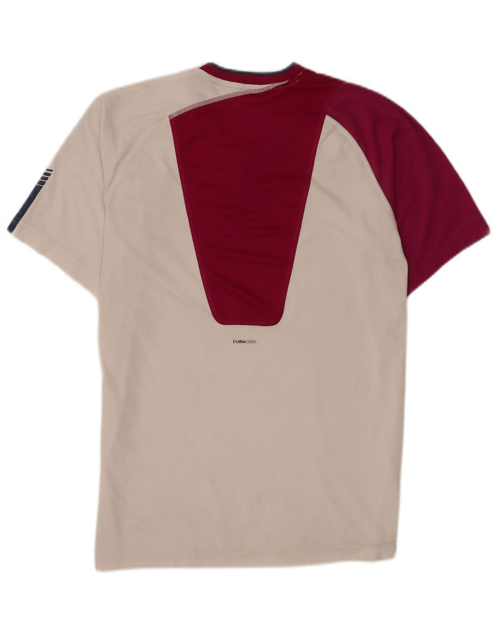 Adidas Mens Climacool T-Shirt Top Medium White Colourblock Polyester