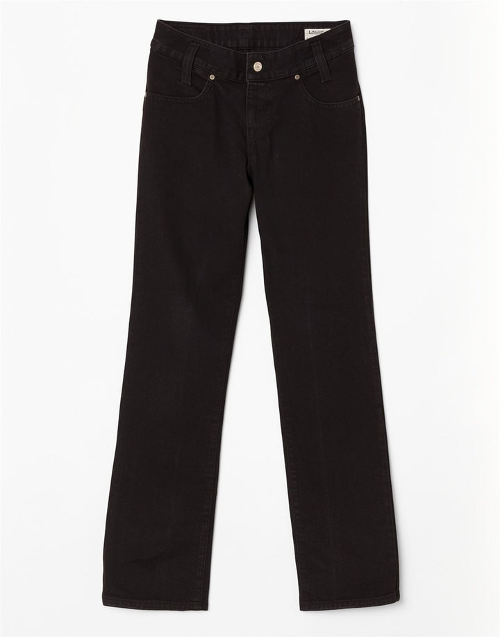Lee Womens Straight Jeans W30 L32 Black Cotton