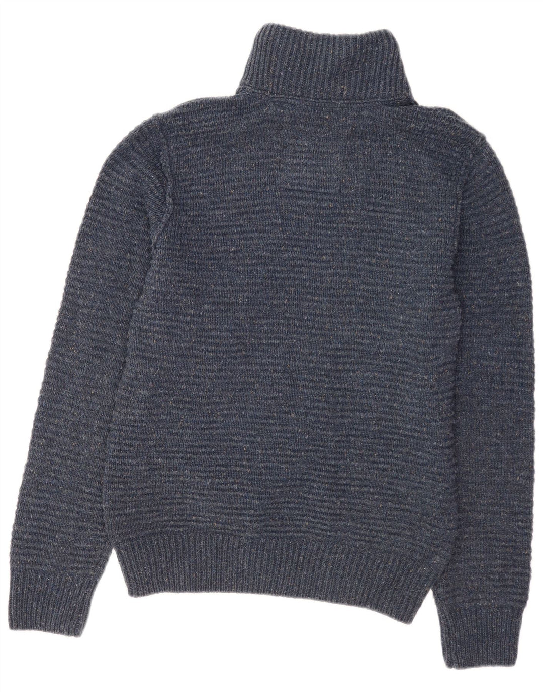 Fat Face Mens Zip Neck Jumper Sweater Medium Blue Acrylic