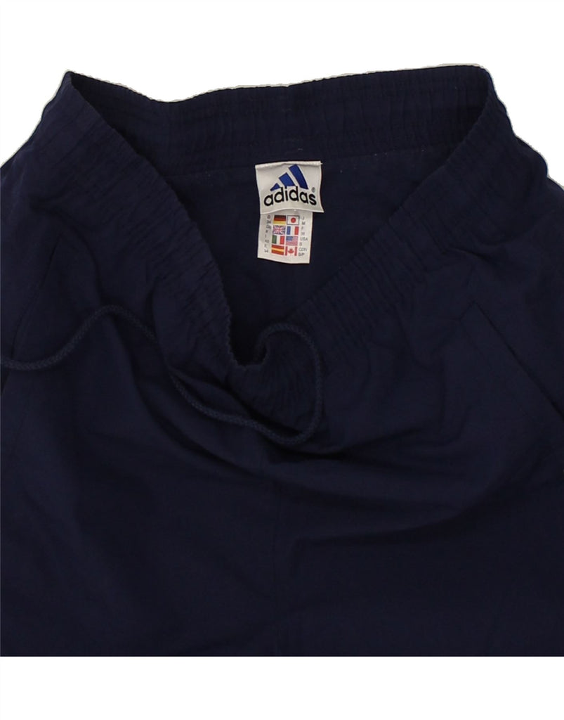 ADIDAS Womens Tracksuit Trousers UK 8 Small  Navy Blue Polyester | Vintage Adidas | Thrift | Second-Hand Adidas | Used Clothing | Messina Hembry 