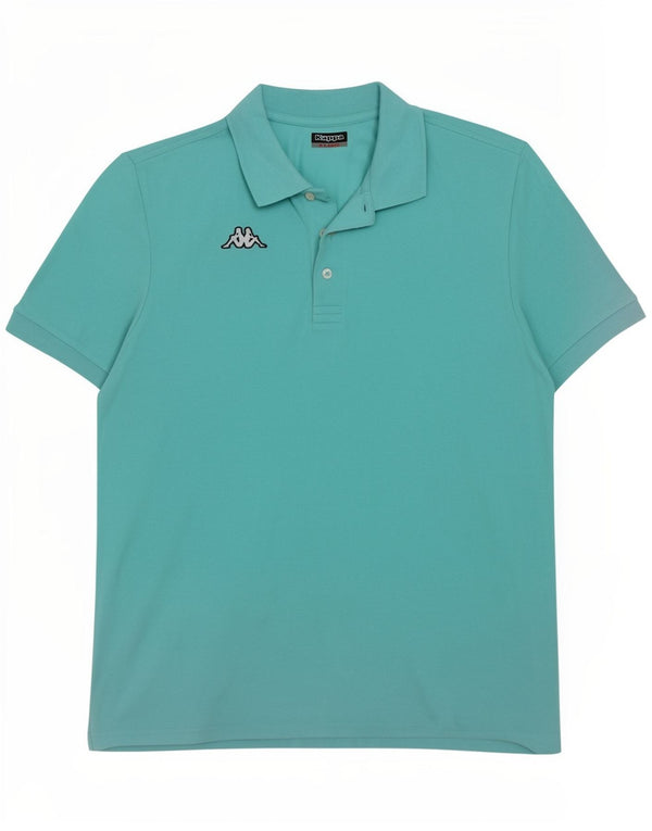 Kappa Mens Polo Shirt XL Turquoise Cotton