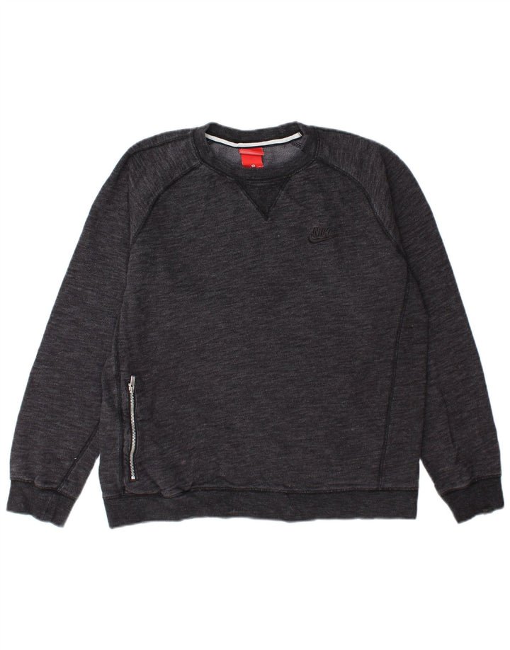 Nike Mens Sweatshirt Jumper Medium Grey Flecked