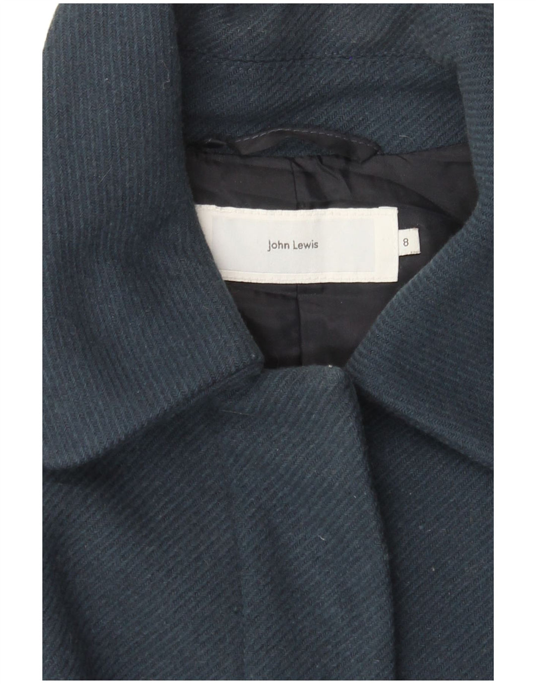 John Lewis Womens Overcoat UK 8 Small  Navy Blue