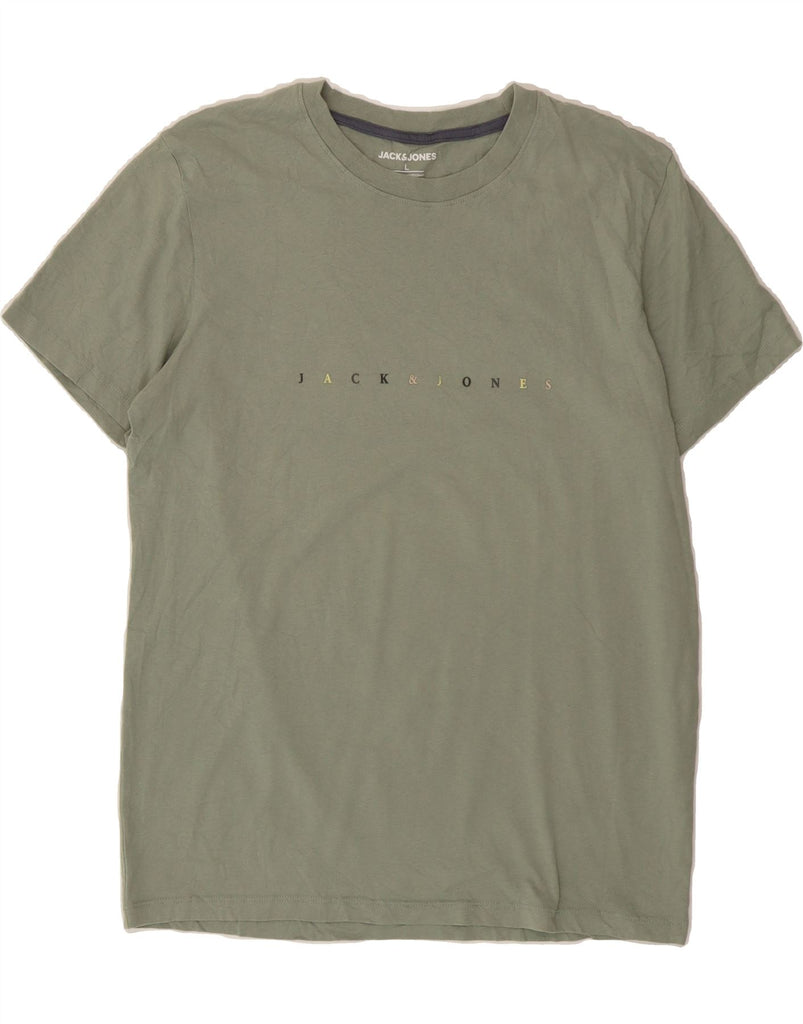 JACK & JONES Mens Graphic T-Shirt Top Large Green Cotton Vintage Jack & Jones and Second-Hand Jack & Jones from Messina Hembry 