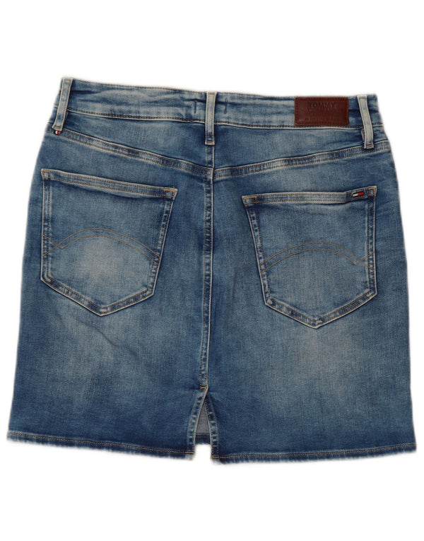 Tommy Hilfiger Womens Mini Denim Skirt W29 Medium Blue Cotton