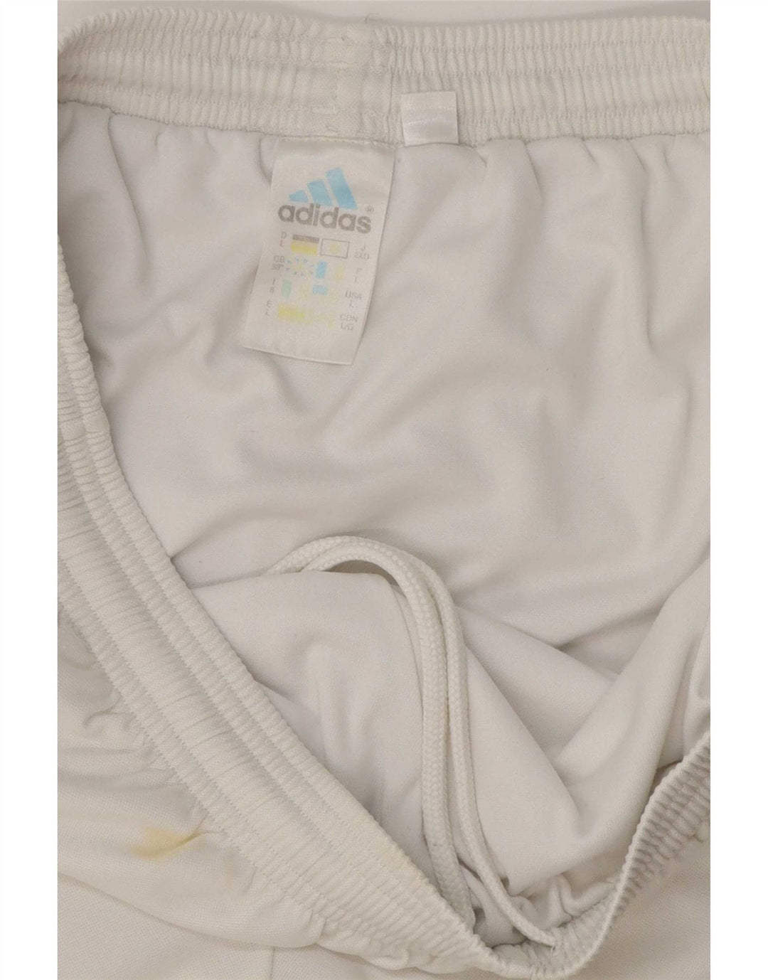 Adidas Mens Sport Shorts Large White Colourblock Polyester