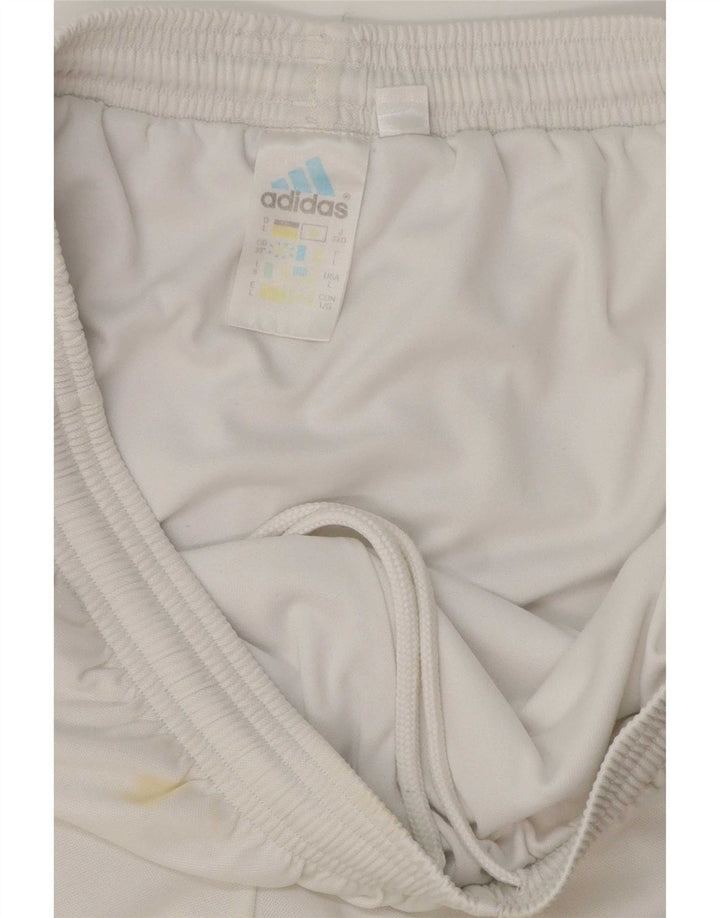Adidas Mens Sport Shorts Large White Colourblock Polyester