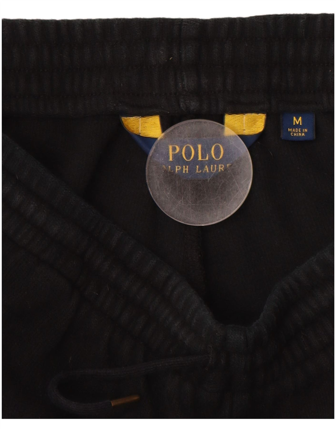 POLO RALPH LAUREN Mens Tracksuit Trousers Medium  Black Cotton