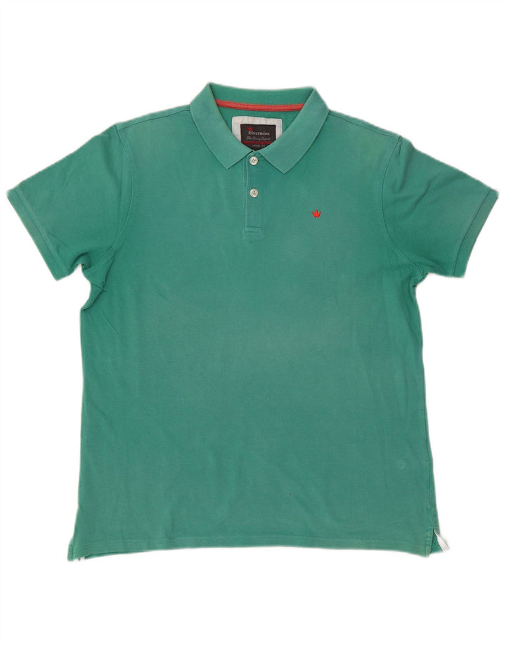Elvstrom Mens Polo Shirt Medium Green Cotton