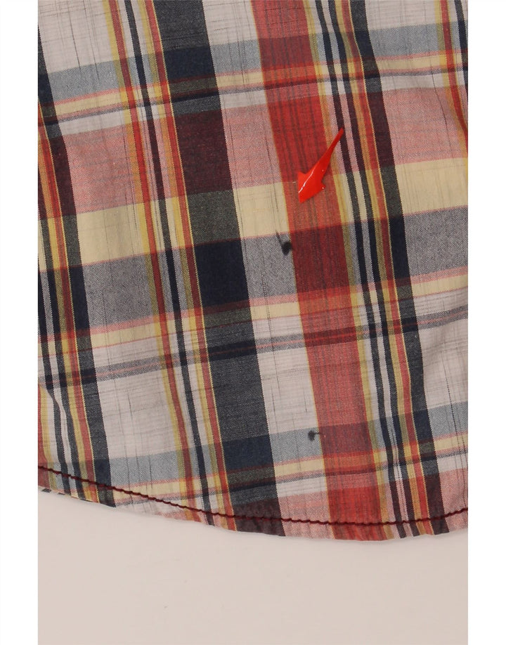 FAT FACE Mens Classic Fit Short Sleeve Shirt Medium Multicoloured Check