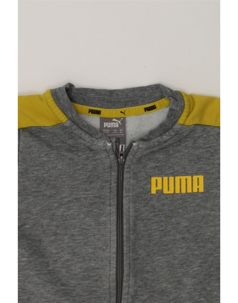 PUMA Boys Tracksuit Top Jacket 2-3 Years Grey Colourblock Cotton | Vintage Puma | Thrift | Second-Hand Puma | Used Clothing | Messina Hembry 