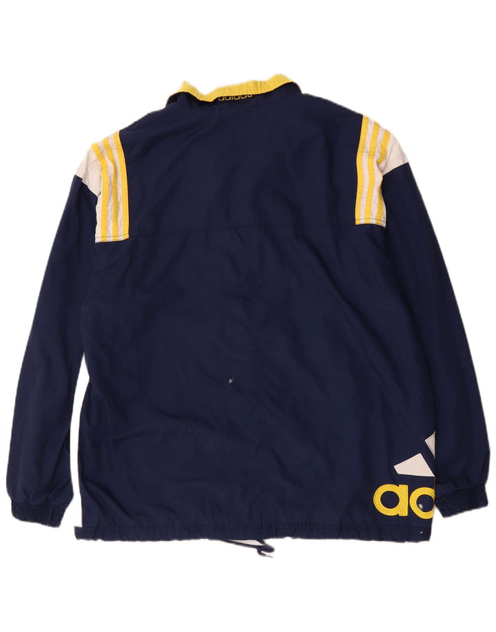 Adidas Mens Tracksuit Top Jacket UK 40/42 Medium Navy Blue Colourblock