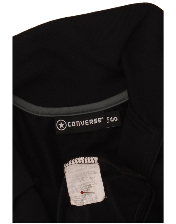 Converse Mens Tracksuit Top Jacket Small Black Polyester