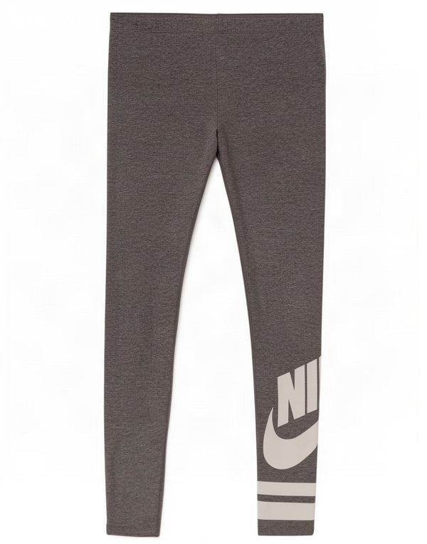 Nike Girls Graphic Leggings 12-13 Years Large Grey Sports