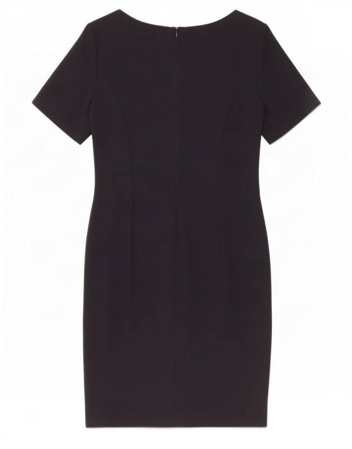 Escada Womens Sheath Dress EU 40 Medium Navy Blue New Wool