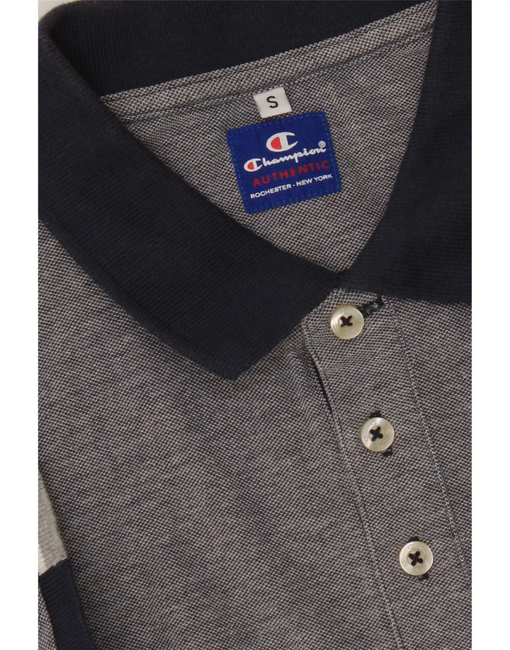 Champion Mens Rugby Polo Shirt Small Navy Blue Colourblock