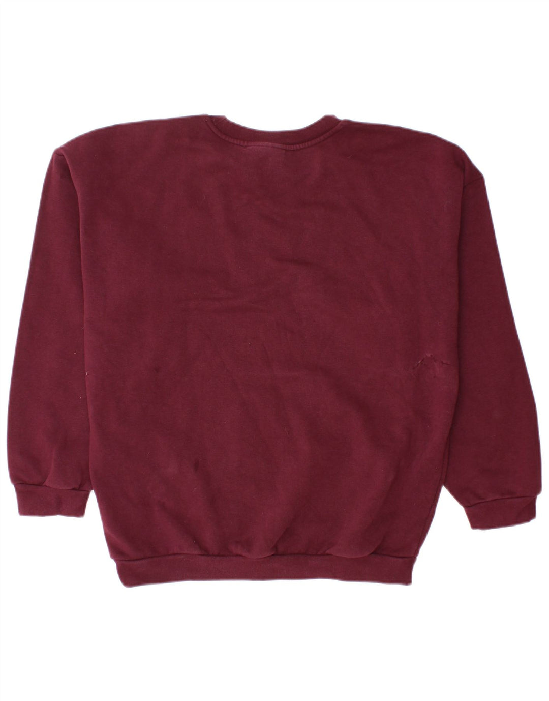 Adidas Womens Oversized Sweatshirt Jumper UK 10 Small Burgundy Cotton