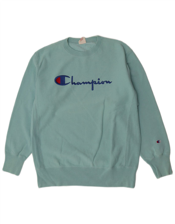 Champion Mens Graphic Sweatshirt Jumper XL Turquoise