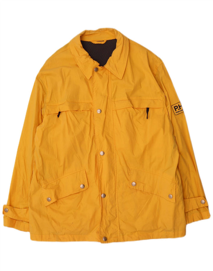 Peter Hadley Mens Utility Jacket IT 50 Large Yellow Cotton