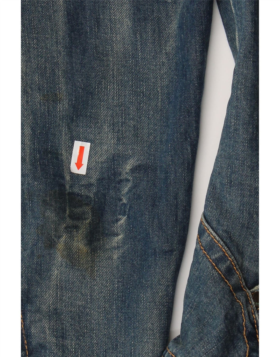 TOMMY HILFIGER Womens Distressed Denim Blazer Jacket UK 12 Medium Blue