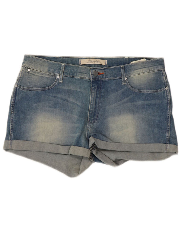 Wrangler Womens Denim Shorts W32 Large Blue Cotton
