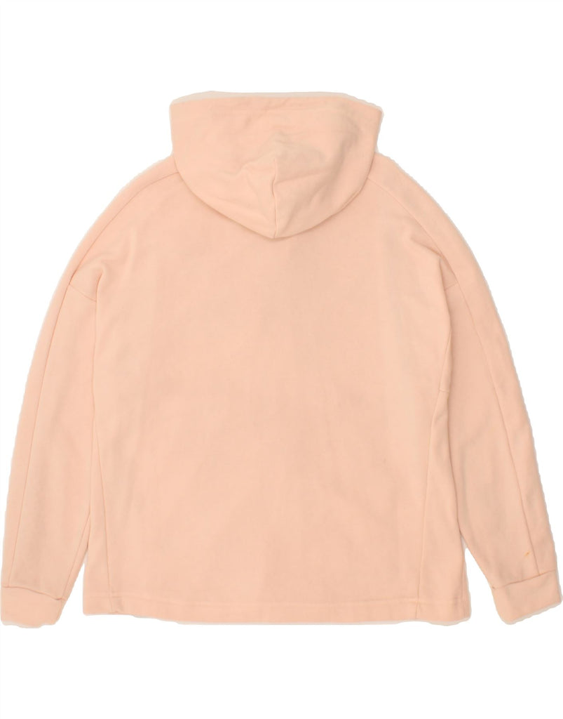 ADIDAS Womens Oversized Graphic Zip Hoodie Sweater UK 8/10 Small Pink Vintage Adidas and Second-Hand Adidas from Messina Hembry 