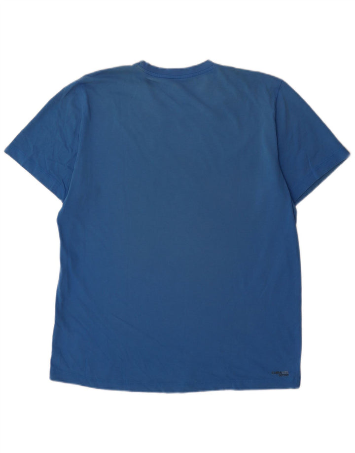 Adidas Mens Graphic T-Shirt Top Large Blue Cotton